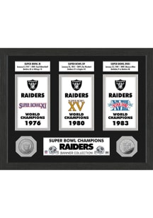 Las Vegas Raiders Super Bowl Banner Collection Plaque