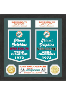 Miami Dolphins Super Bowl Banner Collection Plaque
