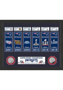 New England Patriots Super Bowl Banner Collection Plaque