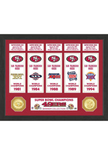 San Francisco 49ers Super Bowl Banner Collection Plaque