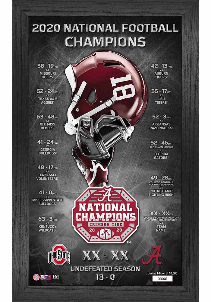 Alabama Crimson Tide 2020 Football National Champion Panoramic Plaque