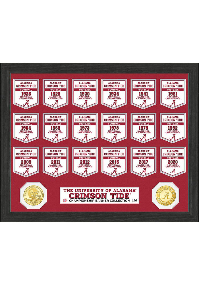 Alabama Crimson Tide Bronze Coin Banner Plaque