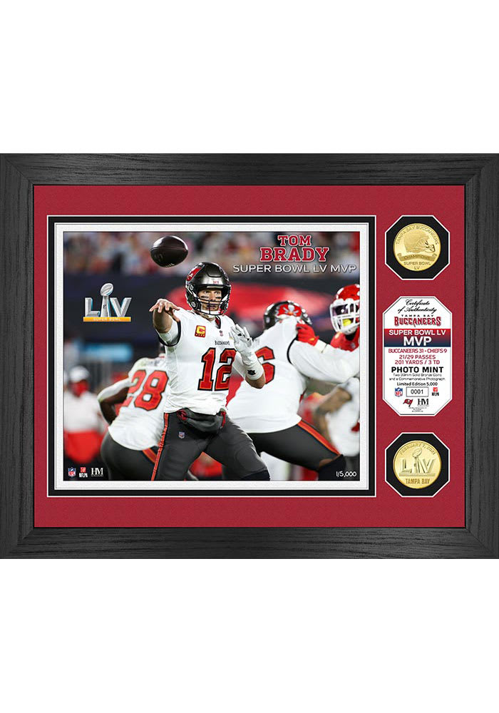 Tampa Bay Buccaneers Super Bowl LV MVP Bronze Coin Photo Mint Plaque