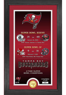 Tampa Bay Buccaneers Super Bowl LV Champions Legacy Bronze Coin Photo Mint Plaque