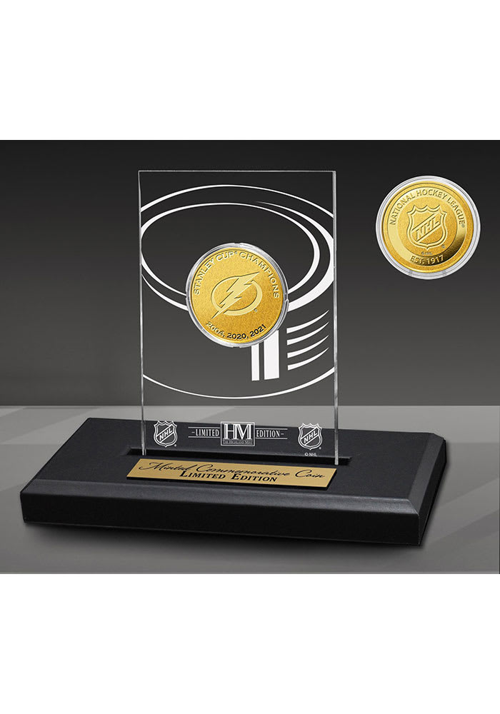 Tampa Bay Lightning Stanley Cup 3-Time Champions Gold Collectible Coin