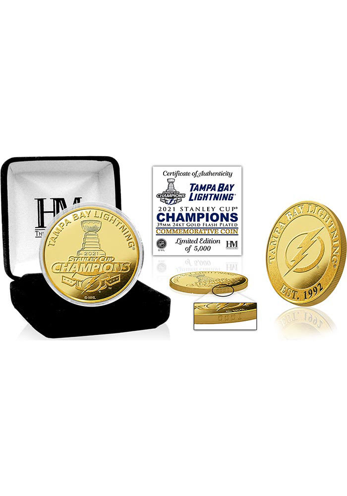 Tampa Bay Lightning 2021 Stanley Cup Champions Gold Mint Collectible Coin