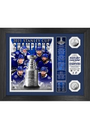 Tampa Bay Lightning 2021 Stanley Cup Champions Banner Silver Coin Photo Mint Plaque