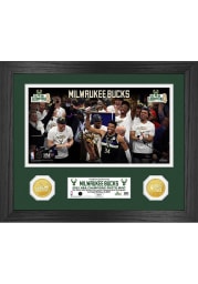 Milwaukee Bucks 2021 NBA Finals Champions Bronze Coin Photo Mint Plaque