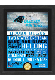 Carolina Panthers House Rules Bronze Coin Photo Plaque