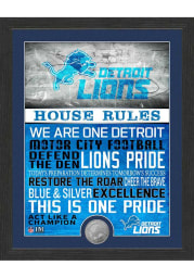 Detroit Lions House Rules Bronze Coin Photo Plaque