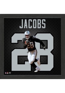 Las Vegas Raiders Josh Jacobs Impact Jersey Picture Frame