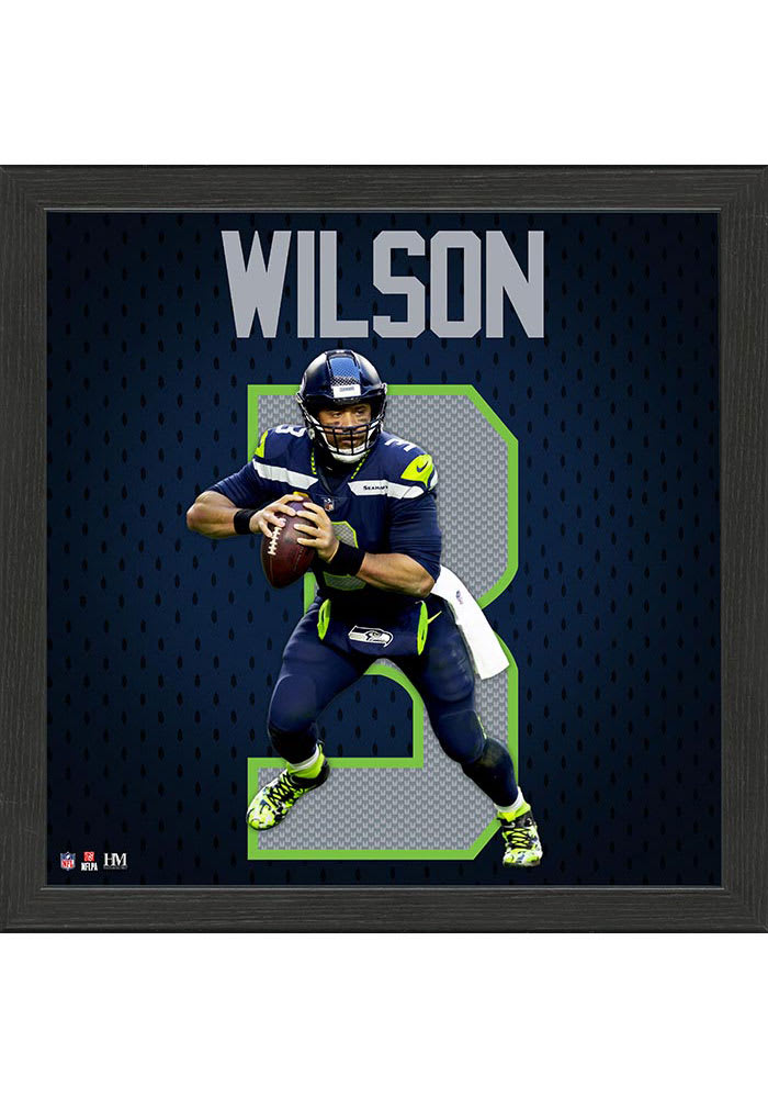 Seattle Seahawks Russell Wilson Impact Jersey Picture Frame