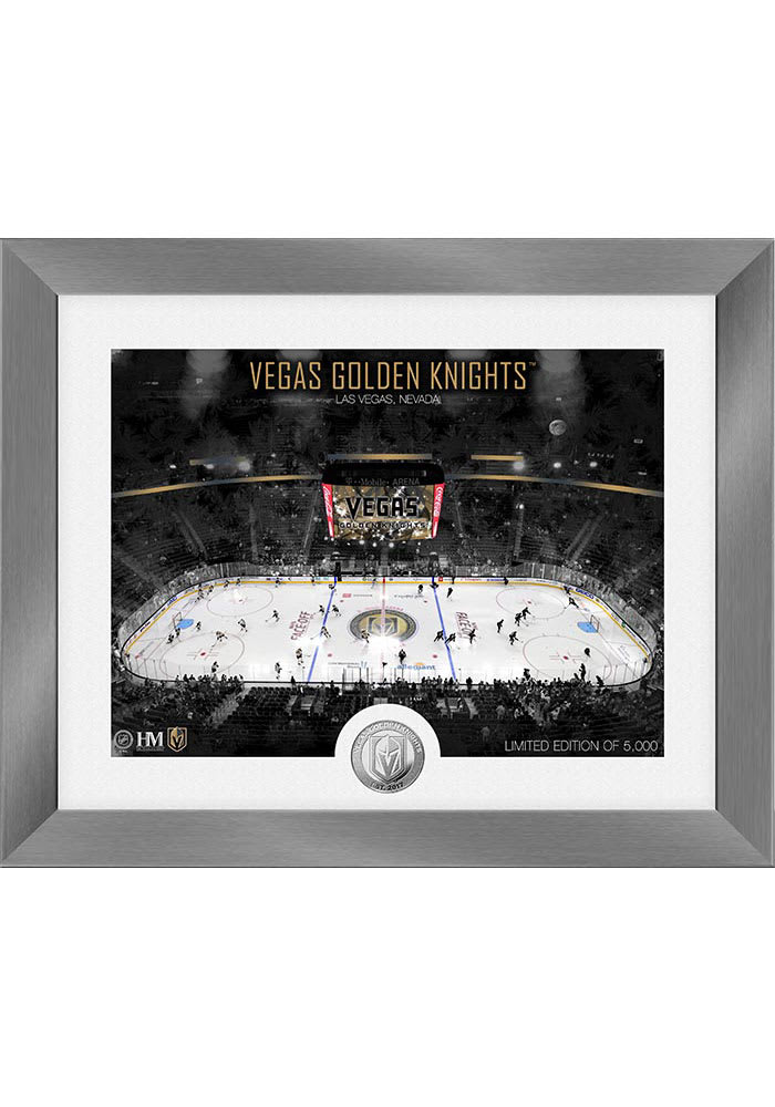 Vegas Golden Knights Art Deco Silver Coin Photo Plaque