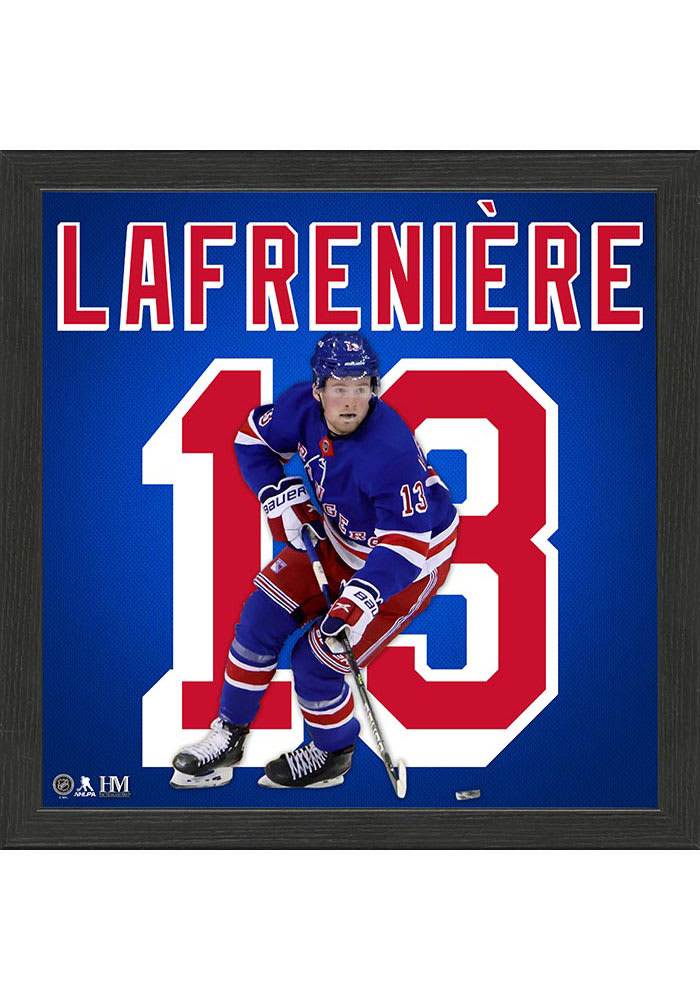 New York Rangers Alex Laferriere Impact Jersey Picture Frame