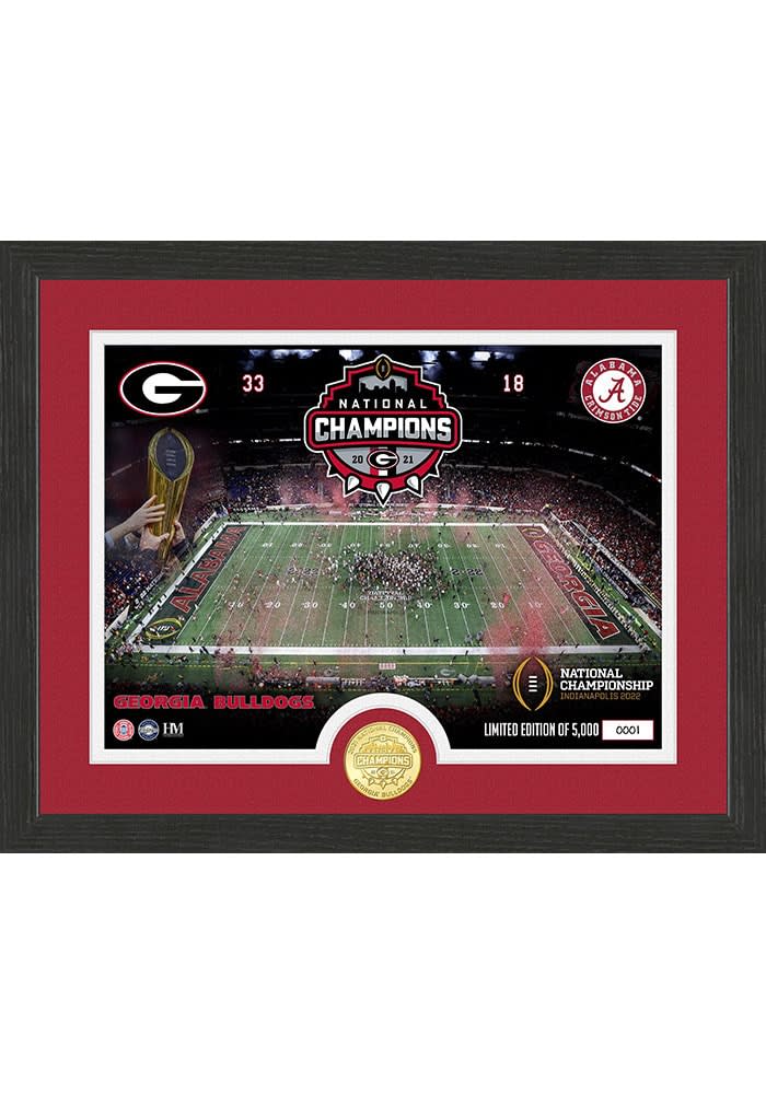 Georgia Bulldogs Back to Back National Champions 2021-2022 Wooden Plaque