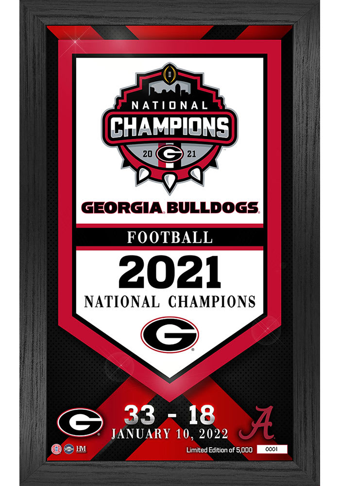 Georgia Bulldogs 2021-2022 National Champions Banner Picture Frame