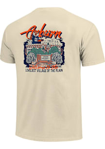 Auburn Tigers Ivory Hand Drawn Campus Stack Short Sleeve T Shirt