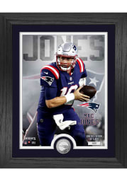New England Patriots Mac Jones Rookie Silver Coin Photo Plaque
