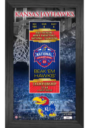 Kansas Jayhawks 2022 Basketball National Champions Ticket Pano Picture Frame