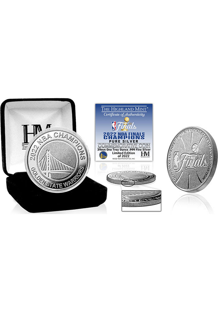 Golden State Warriors 2022 NBA Finals Champions .999 Pure Silver Collectible Coin