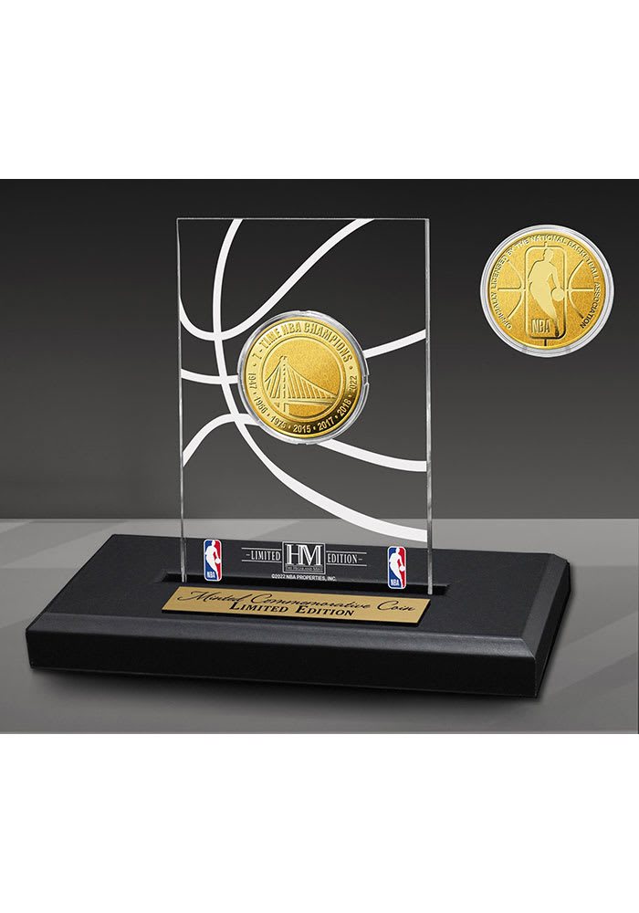 Golden State Warriors 7-Time Champions Desk Top Gold Collectible Coin