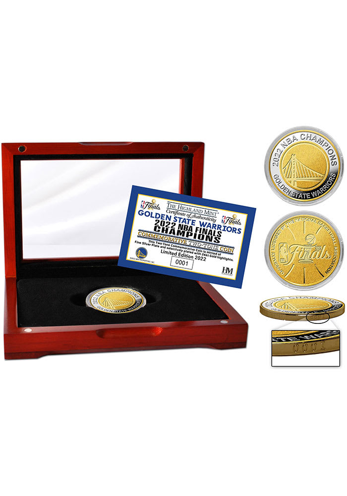 Golden State Warriors 2022 NBA Finals Champions Two-Tone Collectible Coin