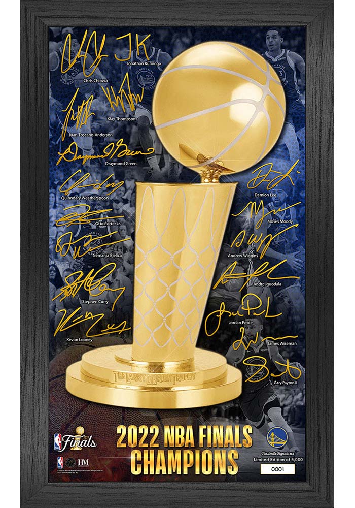 Golden State Warriors 2022 NBA Finals Champions Signature Trophy Picture Frame