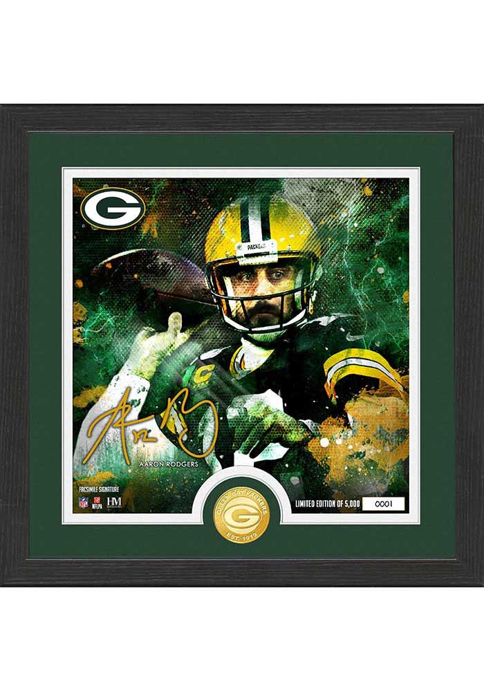 Aaron Rodgers Green Bay Packers Surge Signature Photo Plaque