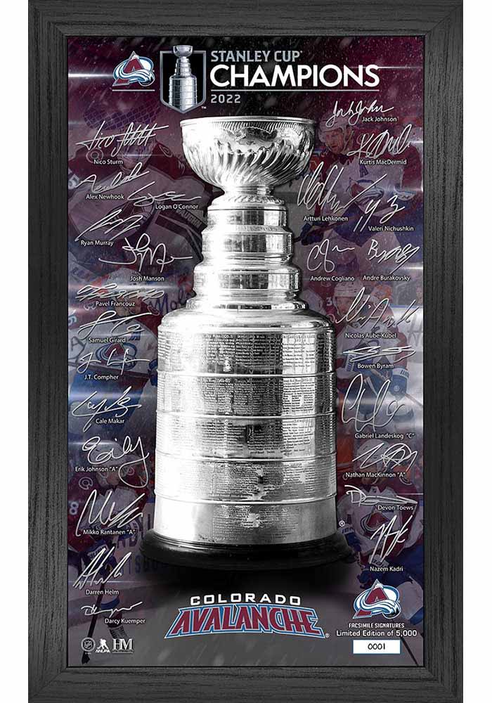 Colorado Avalanche 2022 Stanley Cup Champions Signature Trophy Picture Frame