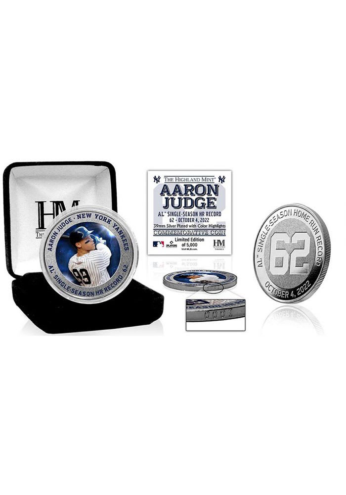 New York Yankees American League Single Season Home Run Record Silver