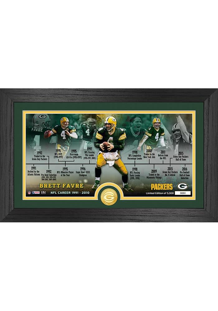 Brett Favre Green Bay Packers Highland Mint 12'' x 20'' Timeline Pano Photo  Mint