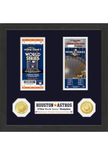 Houston Astros 2022 World Series Champions 2 Time Bronze Coin Ticket Plaque