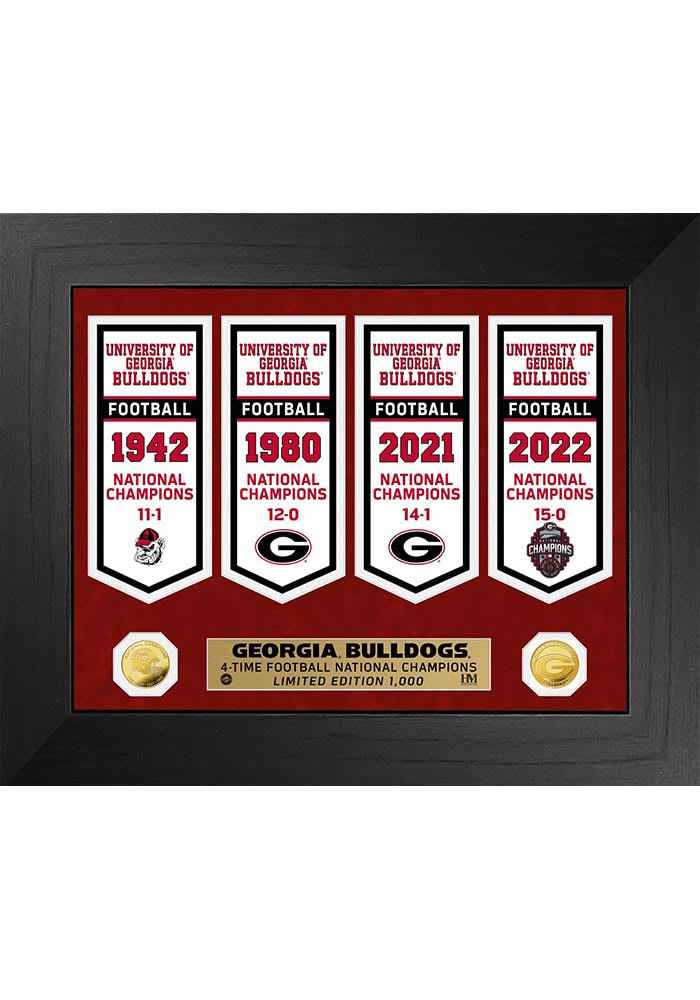 Georgia Bulldogs Back to Back National Champions 2021-2022 Wooden Plaque