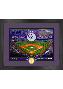 Colorado Rockies Stadium Photo and Coin Plaque
