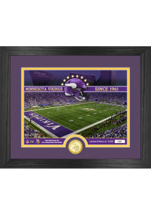 Minnesota Vikings Stadium Silver Coin and Photo Plaque