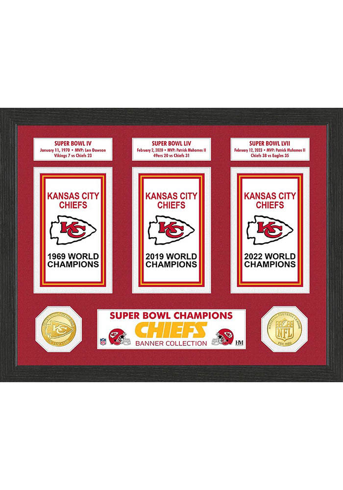 Highland Mint Super Bowl LVII Champions Banner Kansas City Chiefs Bronze  Coin Photo Mint