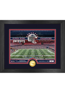 New England Patriots Stadium Silver Coin and Photo Plaque