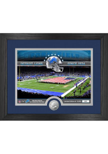 Detroit Lions Stadium Silver Coin and Photo Plaque