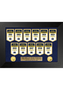 Blue Michigan Wolverines 19x26 Deluxe National Champions Banner Collection Plaque