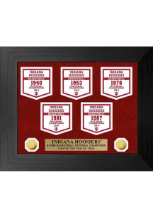 Red Indiana Hoosiers 18x22 Deluxe National Champions Banner Collection Plaque