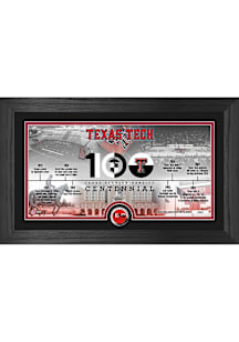 Texas Tech Red Raiders 12x20 100th Anniversary Timeline Silver Coin Plaque