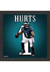 Jalen Hurts Philadelphia Eagles 13x13 Impact Jersey Framed Posters