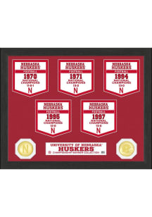 Black Nebraska Cornhuskers National Champions Banner Collection Plaque