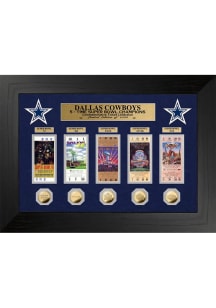 Dallas Cowboys Deluxe Gold Coin and Ticket Collection Plaque
