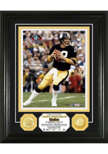 Terry Bradshaw Pittsburgh Steelers Hall of Fame Induction Bronze Coin Photo Plaque
