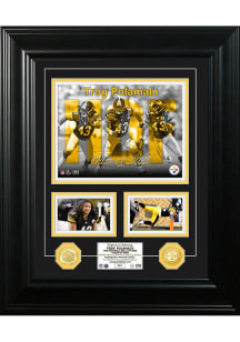 Troy Polamalu Pittsburgh Steelers Hall of Fame Marquee Bronze Coin Photo Plaque