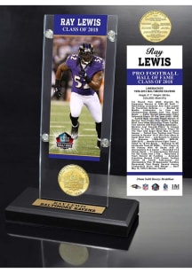 Baltimore Ravens Hall of Fame Ticket and Bronze Coin Black Desk Accessory