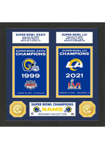 Los Angeles Rams Super Bowl Champion Banner Collection Plaque
