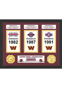 Washington Commanders Super Bowl Champion Banner Collection Plaque