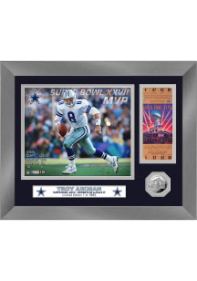 Troy Aikman Dallas Cowboys Super Bowl MVP Ticket and Coin Plaque